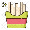 Papas Fritas Comida Rapida Comida Juck Icono
