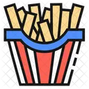 Papas Fritas Estados Unidos America Icono