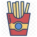 Papas Fritas Patatas Fritas Comida Icono