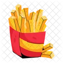 Papas Fritas Comida Rapida Caja De Papas Fritas Icono