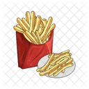 Papas Fritas Comida Comida Rapida Icono