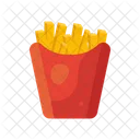 Papas fritas comida rapida  Icono