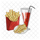 Papas Fritas Comida Comida Rapida Icono