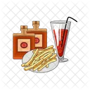 Papas Fritas Comida Comida Rapida Icono