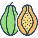 Papaya Carga Vitamina A Icono