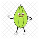 Papaya Mascot Vegetable Character Illustration Art Icon
