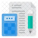 Calculadora Papel Lapiz Icono