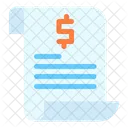 Papel Factura Estado De Cuenta Icono