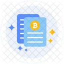 Libro Blanco Documento Bitcoin Bitcoin Icono