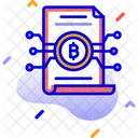 Libro Blanco Papel Bitcoin Documentos Icono