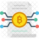 Papel Branco Papel Bitcoin Documentos Ícone