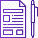 Documento de contrato  Ícone