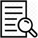 Busqueda En Papel Busqueda De Texto Finanzas Icono