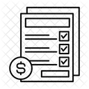 Papel de factura  Icono