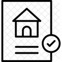 Documento De Prestamo Hipotecario Aprobacion De Prestamo Hipotecario Documento De Propiedad Icono