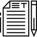 Papel de texto  Icono