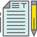 Papel de texto  Icono