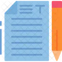 Papel De Texto Escritura En Papel Redaccion De Articulos Icono