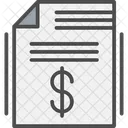 Papel de factura  Icono