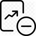 Papel De Grafico De Lineas Menos Analisis De Eliminacion Grafico De Crecimiento Icono