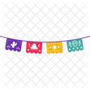 Bunting Papel Picado Decoration Icon