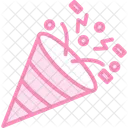 Icono De Linea De Confeti Duotono Icono