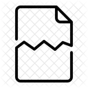 Papel Rasgado Roto Archivo Icono