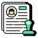 Papel Para Sellar Documento Para Sellar Papel Verificado Icono