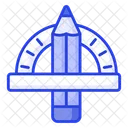 Papelaria Lapis Transferidor Icon