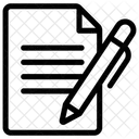 Papeleo Papel Y Lapiz Documentos Escritos Icono