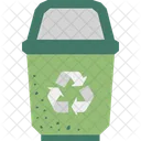 Papelera De Reciclaje Renovable Sostenible Icono