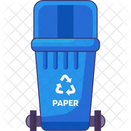 Papelera de clasificación de residuos de papel respetuosa con el medio ambiente  Icono