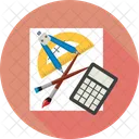 Paper Compass Calculator Icon