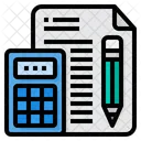 Calculator Paper Pencil Icon