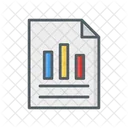 Paper Bar Graph Files And Folder Icon