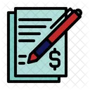 Pen Contract Document Icon