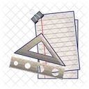 Ruler Triangle Ruler Arc Icon