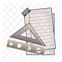 Paper and ruler  Icon