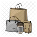 Paper Bag Coffee Handbag Icon