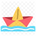 Paper Boat Origami Toy Icon