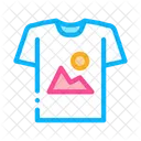 Colorful Print T Shirt Icon