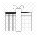 Paper box with ribbon bow  Icon