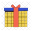 Paper box with ribbon bow  Icon
