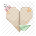 Paper Heart Origami Heart Paper Icon