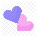 Valentine Hearts Enamored Hearts Paper Icon