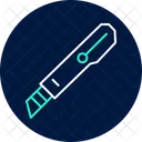 Paper Knife Neon Glow Icon