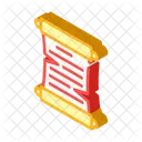 Paper Scroll Isometric Icon
