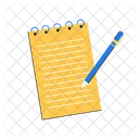 Paper Pad And Pencil Back To School School Icon