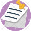 Paper Pin Office Stationery Icon