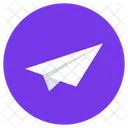 Paper Plane Origami Landing Page Icon